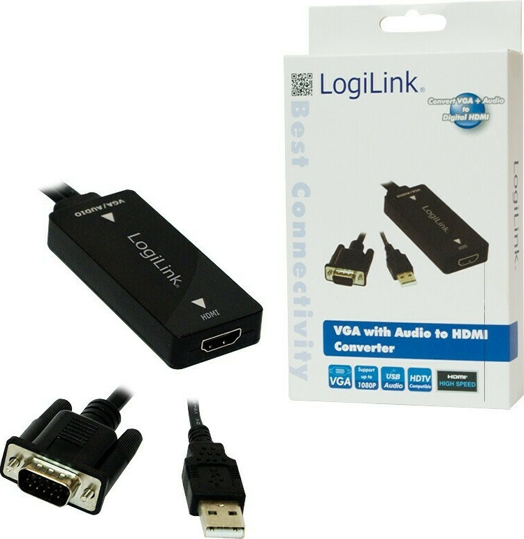 Μετατροπέας - Converter VGA σε HDMI με USB Audio Logilink (CV0060)