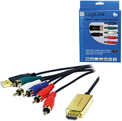 Καλώδιο Μετατροπέας - Converter από HDMI σε Component Ypbpr και Audio Logilink 2m Black  (CV0053) - Image 2