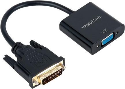 Active DVI-D to VGA Adapter, VANDESAIL DVI-D 24+1 to VGA Male to Female Adapter - Image 2