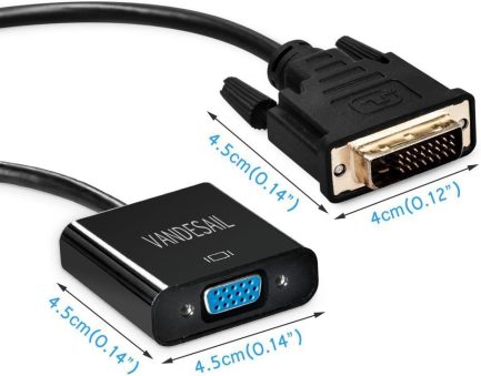 Active DVI-D to VGA Adapter, VANDESAIL DVI-D 24+1 to VGA Male to Female Adapter - Image 3