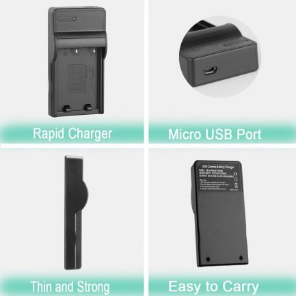 Φορτιστής [Quick Charger] NP-BG1 USB Fast Charger for Sony BG1 Camera Battery, Cyber-shot DSC-H7, H9, H50, H70, H90, HX5, HX9V, HX10V, W30, W80, W90, W100, W130, W220, W240, W270, W290, W300, WX1, N1 and more - Image 3