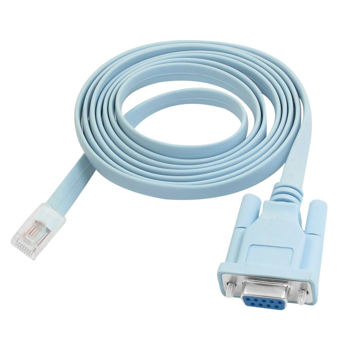 RJ45 Cat5 UTP to RS232 RS232 DB9 Converter Adapter Wire Cable