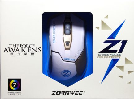 Ενσύρματο Gaming Ποντίκι Με 7 Colorful Backlight ZornWee Z1 2400 DPI - Λευκό Gold - Image 2