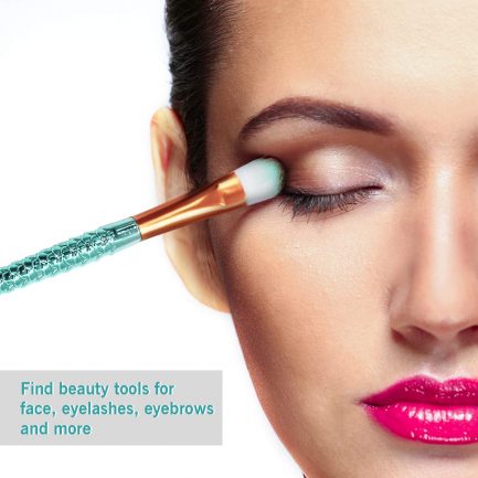 Σετ πινέλα Efforty Make Up 11 Pieces 3D Mermaid Makeup Brushes Synthetic Kabuki Cosmetics Blush Eyeliner Face Powder Brush Makeup Brush Set - Image 5