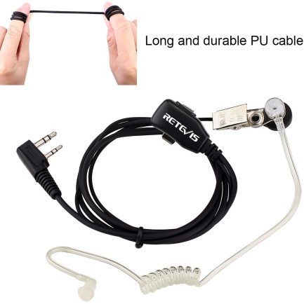 Ακουστικά αέρος με Μικρόφωνο για Walkie Talkies 2 Pin With Mic for Linton Retevis Kenwood Baofeng BF-888s UV-5r UV-82 and Luiton LT-316 - Image 6