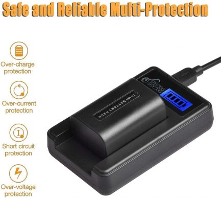 Φορτιστής πρίζας  για NP-FV50 NP-FV30 NP-FV70 NP-FV100 Battery Charger for SONY HandyCam HDR-XR150 HDR-XR150E HDR-XR155 DCR-DVD108, DCR-DVD308, DCR-DVD408, DCR-HC28, DCR-HC38 HDR-CX100, HDR-CX100/R HDR-SR10D, HDR-SR11 Digital Camera - Image 3