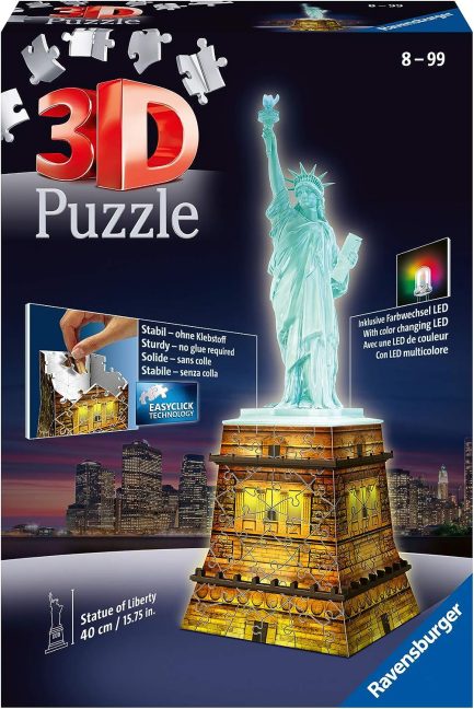 Ravensburger Παζλ 3D Άγαλμα Της Ελευθερίας Night Edition (12596) - Image 3