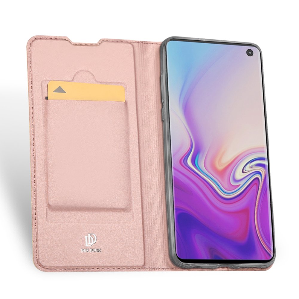 DUX DUCIS Skin Pro Bookcase type case for Samsung Galaxy S10 Gold Rose - Image 3