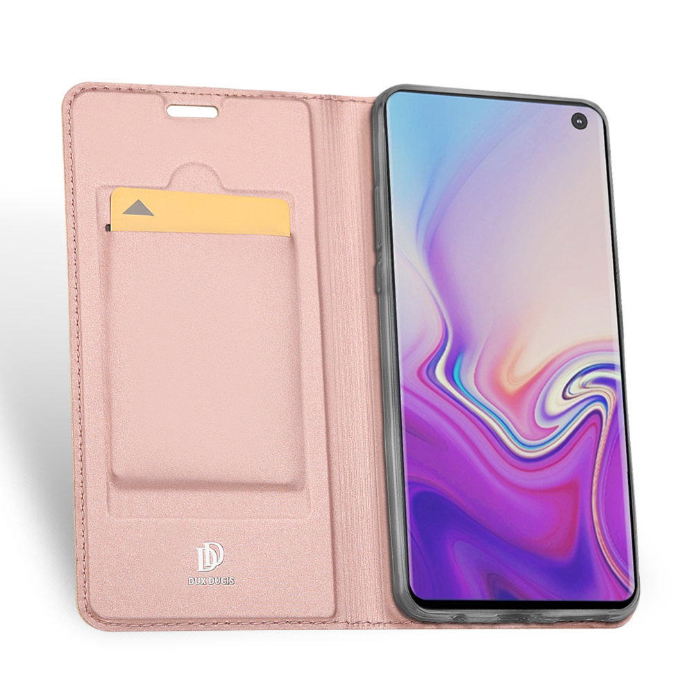 DUX DUCIS Skin Pro Bookcase type case for Samsung Galaxy S10e Gold Rose - Image 3