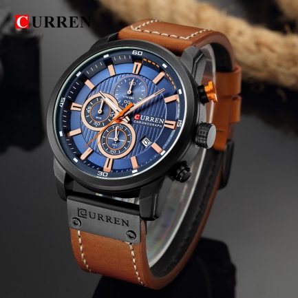 CURREN 8291 Men'S Calendar Watch - Tiger Orange - Image 2