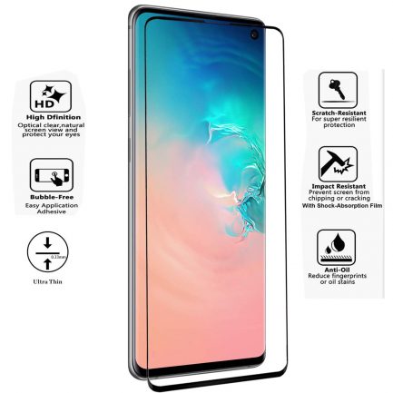 Samsung Galaxy S10 6.1" 2019 - Tempered Glass 5D Curved Edge,HD Clear, Ultra-Thin Black (Με πλήρη εφαρμογή σε όλα τα σημεία και όχι μόνο στις άκρες.) - Image 2