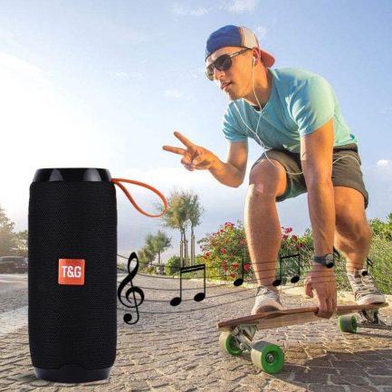 T&G TG106 Portable Outdoor Wireless Music Bluetooth Speaker Handsfree TF Aux-in 2x5w Orange blue - Image 2
