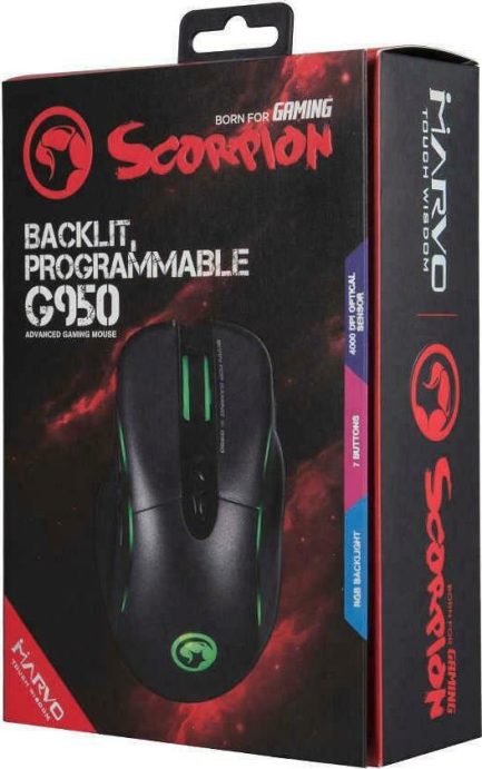 Marvo G950 RGB Gaming Ποντίκι Μαύρο - Image 3