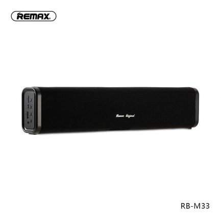 REMAX M33 Cloth Bluetooth 5.0 TWS Speaker Support TF Card/Aux-in/U Disk N5Y8 Black - Image 4