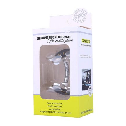 Universal Βάση Κινητού Sucker Stand Holder 360° Rotatable Multi-Angle Phone Holder (Silver) - Image 6