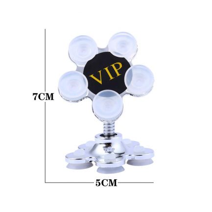 Universal Βάση Κινητού Sucker Stand Holder 360° Rotatable Multi-Angle Phone Holder (Silver) - Image 2