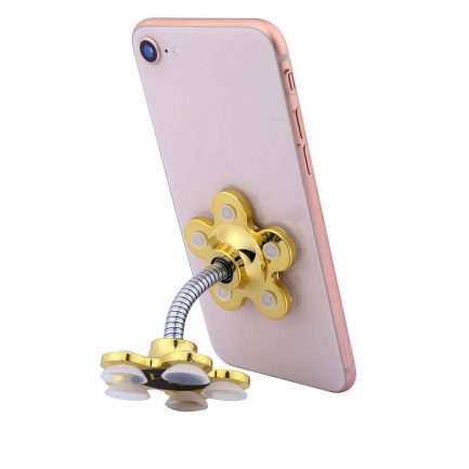 Universal Βάση Κινητού Sucker Stand Holder 360° Rotatable Multi-Angle Phone Holder (Gold) - Image 4