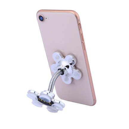 Universal Βάση Κινητού Sucker Stand Holder 360° Rotatable Multi-Angle Phone Holder (Silver) - Image 3