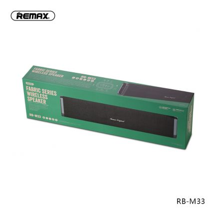 REMAX M33 Cloth Bluetooth 5.0 TWS Speaker Support TF Card/Aux-in/U Disk N5Y8 Black - Image 8