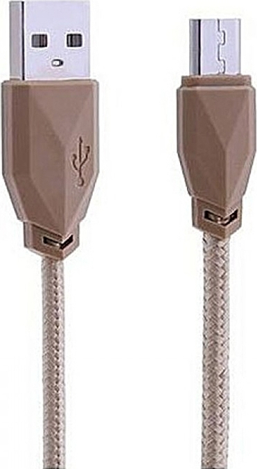 Awei Braided USB 2.0 to micro USB Cable Χρυσό 1m (CL-982) - Image 2