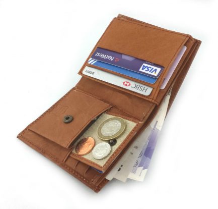 Ταμπά Δερμάτινο Αντρικό Πορτοφόλι Designer RFID BLOCKING J Wilson Brown 5246 - Image 3