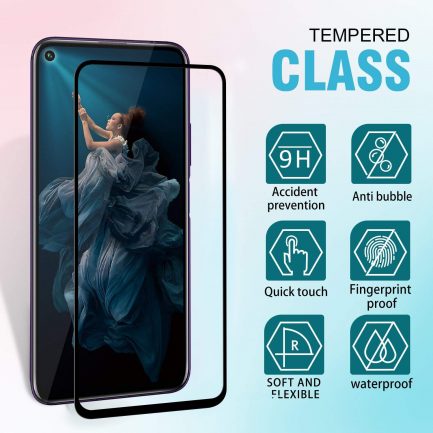 Honor View 20 -  [Full Coverage] Full Tempered Glass 5D Curved 9H Black(Με πλήρη εφαρμογή σε όλα τα σημεία και όχι μόνο στις άκρες.) - Image 2
