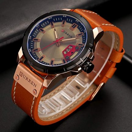 Curren 8284 Male Quartz Watch - Rose gold brown - Image 2