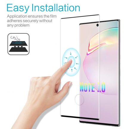 Samsung Galaxy Note 10 - Tempered Glass [HD Clear][No Bubbles][9H Hardness][Anti-Fingerprint] [Full Coverage] 6D Black(Με πλήρη εφαρμογή σε όλα τα σημεία και όχι μόνο στις άκρες.) - Image 3