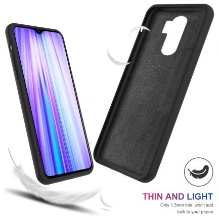 Xiaomi Redmi Note 8 Pro - Slim Liquid Silicone Gel Rubber Case Soft Touch Back Cover Black (oem) - Image 2