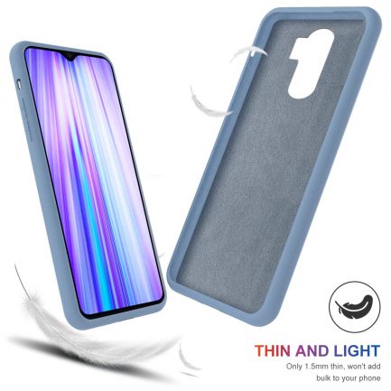 Xiaomi Redmi Note 8 Pro - Slim Liquid Silicone Gel Rubber Case Soft Touch Back Cover Light Blue (oem) - Image 2