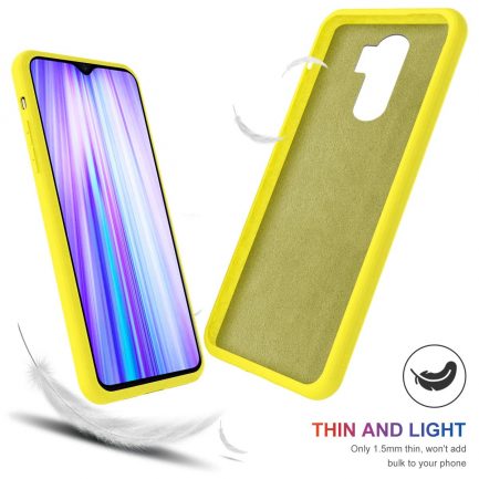 Xiaomi Redmi Note 8 Pro - Slim Liquid Silicone Gel Rubber Case Soft Touch Back Cover Yellow (oem) - Image 2