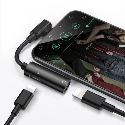 Μετατροπέας Hoco Lightning female - Lightning / USB-C female (LS18) Black - Image 2