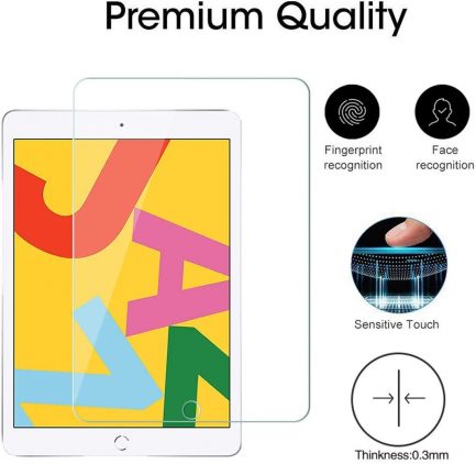 iPad 10.2 Inch (7th Generation) Screen Protector [ Tempered Glass ] [ Bubble-Free ] [ Anti-Scratch ], Compatible with Apple Pencil for New iPad 10.2-inch 2019 Released - Image 3