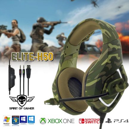Spirit Of Gamer Elite H50 Army Gaming Headset For PC,PS4,Xbox One,Switch (MIC-EH50A) - Image 4