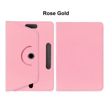 Θήκη Τάμπλετ 10"-10,1'' Universal kickstand flip folio PU Gold Rose (oem)