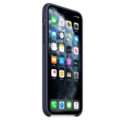 Original Apple Silicone Case Midnight Blue (iPhone 11 Pro Max) MWYW2ZM/A - Image 6