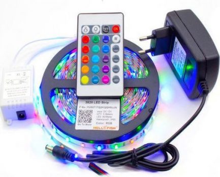 Ταινία Led με Τηλεχειριστήριο 5050 12V RGB 5m - Image 2