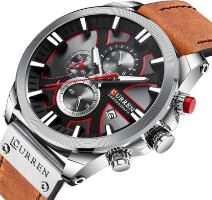 Ανδρικό Ρολόι Curren 8346 με Xρονογράφους Brown/Silver - Image 2