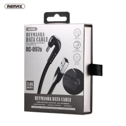 Remax Cable Heymanba Series Gaming 3.0A For Lightning Black MOQ:90 (RC-097i) (100cm) - Image 2