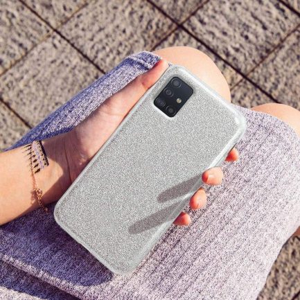 Samsung Galaxy A71 - Tpu Glitter Shine Silver Case (oem) - Image 2