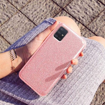Samsung Galaxy A71 - Tpu Glitter Shine Gold Rose Case (oem) - Image 2