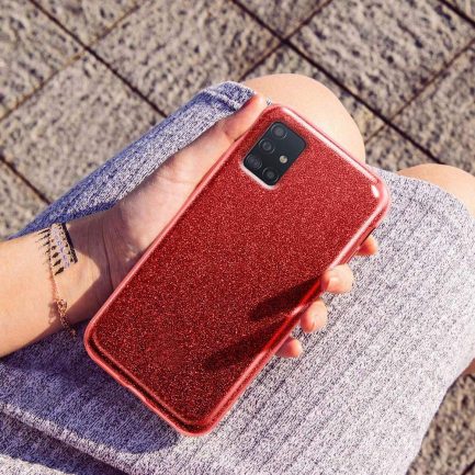 Samsung Galaxy A71 - Tpu Glitter Shine Red Case (oem) - Image 2