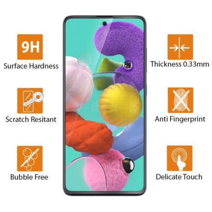 Samsung Galaxy A51, Tempered Glass with [Anti-Scratch] [Bubble-Free] (Με πλήρη εφαρμογή σε όλα τα σημεία και όχι μόνο στις άκρες.) - Image 2