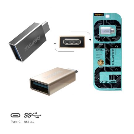 Remax OTG  Adaptor USB-C male - USB-A female Silver (RA-OTG1) - Image 3