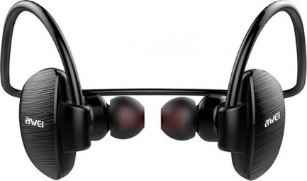 Awei A847BL Bluetooth Waterproof Sport Ear-Hook Neckband Headphones Ασύρματα Ακουστικά - Black - Image 2