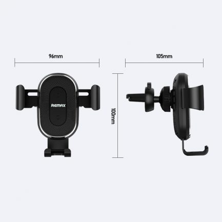 Remax RM-C38 Air Vent Black Βάση Στήριξης Αυτοκινήτου με Ασύρματη Φόρτιση 10W - Image 4