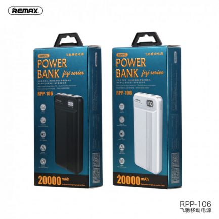 Remax Fizi Series RPP-106 20000mAh Power Bank With LED Display - Λευκό - Image 2