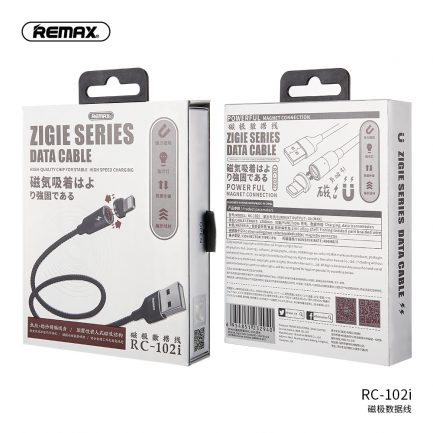 Remax Braided / Magnetic USB 2.0 to micro USB Cable Μαύρο 1.2m (RC-102m) - Image 2