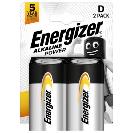 Energizer Power Αλκαλικές Μπαταρίες D 1.5V 2τμχ  (D-LR20)
