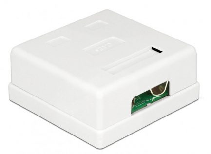 POWERTECH Επιτοίχια πρίζα δικτύου 2 θυρών, Cat.6 UTP, λευκή - CAB-N130 - Image 2